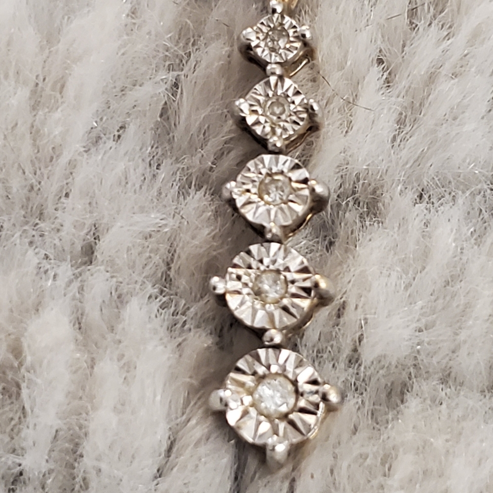 Solid Gold Diamond Accent Pendant - image 3